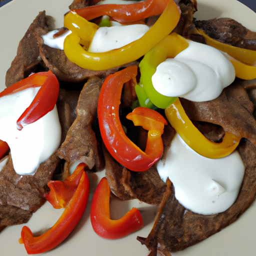 Keto-Friendly Beef Fajitas with Bell Peppers, Onions, & Sour Cream