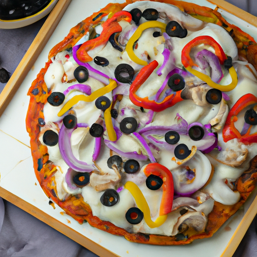 Cauliflower Crust Pizza with Vegetables and Cheese Cauliflower Crust Pizza with Vegetables and Cheese
